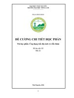 Đề cương chi tiết học phần: Ứng dụng trắc địa ảnh và viễn thám