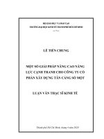 Một số giải pháp nâng cao năng lực cạnh tranh cho công ty cổ phần xây dựng tân cảng số một 