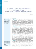 Đặc điểm và liên quan giữa yếu tố gia đình - xã hội và trầm cảm sau sinh ở phụ nữ nhiễm HIV