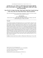 Đánh giá các công cụ hỗ trợ chẩn đoán bệnh với cách tiếp cận y học cá thể hóa trên dữ liệu metagenomic