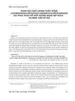 Đánh giá chất lượng cuộc sống của bệnh nhân lớn tuổi gãy liên mấu chuyển xương đùi sau phẫu thuật kết hợp xương bằng nẹp khóa tại Bệnh viện TW Huế