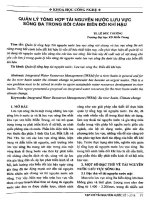 Quản lý tổng hợp tài nguyên nước lưu vực sông Ba trong bối cảnh biến đổi khí hậu