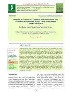 Suitability of groundwater quality for irrigation purpose using geographical information system: A case study of Durg block Chhattisgarh