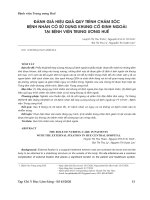 Đánh giá hiệu quả quy trình chăm sóc bệnh nhân có sử dụng khung cố định ngoài tại Bệnh viện Trung ương Huế