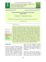 Trends and patterns of foreign direct investment in India (FDI)