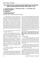 Quy trình đo đạc và đánh giá độ chính xác của thiết bị định vị GNSS động thời gian thực (GNSS - RTK)