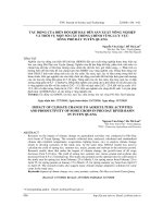 Tác động của biến đổi khí hậu đến sản xuất nông nghiệp và thời vụ một số cây trồng chính vùng lưu vực sông Phó Đáy Tuyên Quang