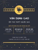 Tuyển tập một số nhóm câu hỏi vận dụng cao môn toán ôn thi THPTQG 2019 nguyễn minh tuấn 