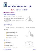 Lý thuyết và bài tập mặt nón mặt trụ mặt cầu phùng hoàng em 