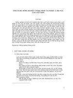 tiểu luận kinh tế môi trường ứng dụng nông nghiệp thông minh tại israel 