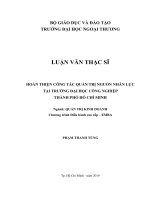 Hoàn thiện công tác quản trị nguồn nhân lực tại trường Đại học Công nghiệp Thành phố Hồ Chí Minh (Luận văn thạc sĩ)