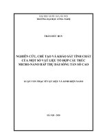 luận văn thạc sĩ nghiên cứu chế tạo và khảo sát tính chất của một số vật liệu tổ hợp cấu trúc micro nano hấp thụ dải sóng tần số cao 