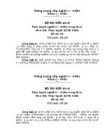 Bo de thi tot nghiep trung cấp nghề điện công nghiệp