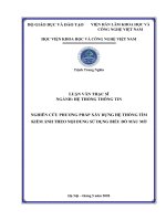 luận văn thạc sĩ nghiên cứu phương pháp xây dựng hệ thống tìm kiếm ảnh theo nội dung sử dụng biểu đồ màu mờ 