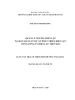 Quản lý nguồn nhân lực tại ban quản lý dự án phát triển điện lực tổng công ty điện lực miền bắc 
