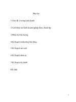 Bài tập lớn Khởi sự doanh nghiệp