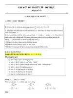 Phương pháp giải các dạng toán chuyên đề số hữu tỉ số thực 