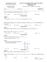Đề thi thử tốt nghiệp THPT 2020 môn toán trường THPT pleiku gia lai 