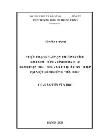 THỰC TRẠNG TAI NẠN THƯƠNG TÍCH TẠI CỘNG ĐỒNG TỈNH KON TUM GIAI ĐOẠN 2014 - 2016 VÀ KẾT QUẢ CAN THIỆP TẠI MỘT SỐ TRƯỜNG TIỂU HỌC. LUẬN ÁN TIẾN SỸ Y HỌC