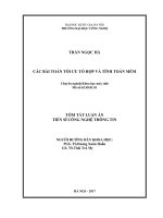 CÁC BÀI TOÁN TỐI ƯU TỔ HỢP VÀ TÍNH TOÁN MỀM Chuyên ngành:Khoa học máy tính. LUẬN ÁN TIẾN SĨ CÔNG NGHỆ THÔNG TIN