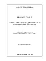 Giải Pháp Thúc Đẩy Dịch Vụ Thanh Toán Bằng Phương Thức Quét Mã VNPAY-QR (Luận văn thạc sĩ)