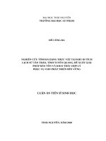 Nghiên cứu tính đa dạng thực vật tại khu di tích lịch sử tân trào, tỉnh tuyên quang, đề xuất giải pháp bảo tồn và khai thác hợp lý phục vụ cho phát triển bền vững 