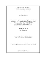 Nghiên cứu thành phần hóa học của lá loài cáp đồng văn (capparis dongvanensis) 