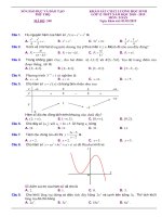 Đề KSCL toán 12 THPT năm học 2018 2019 sở GD đt phú thọ 