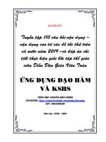 110 bài toán VD VDC ứng dụng đạo hàm để khảo sát và vẽ đồ thị của hàm số 