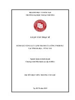 Đánh giá năng lực cạnh tranh của công ty TNHH PLC tại tỉnh bà rịa vũng tàu 