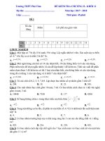 Đề kiểm tra 1 tiết chương 2 đại số và giải tích 11 trường THPT phú tâm sóc trăng 