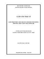 Giải pháp thúc đẩy dịch vụ thanh toán bằng phương thức quét mã VNPAY QR 