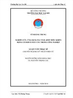 NGHIÊN CỨU VÀ ỨNG DỤNG PLC FX3U40MT ĐIỀU KHIỂN ĐỘNG CƠ SERVO MÁY CNC TRONG CÔNG NGHIỆP  LUẬN VĂN THẠC SĨ KỶ THUẬT ĐIỆN