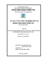 ĐỀ TÀI XÂY DỰNG HỆ THỐNG QUẢN LÝ ĐÀO TẠO THEO TÍN CHỈCHO TRƯỜNG ĐẠI HỌC QUẢNG NAM
