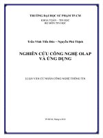 NGHIÊN CỨU CÔNG NGHỆ OLAP VÀ ỨNG DỤNG  LUẬN VĂN ĐẠI HỌC SƯ PHẠM TPHCM