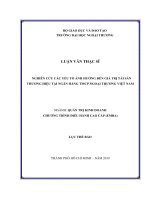 Nghiên cứu các yếu tố ảnh hưởng đến giá trị tài sản thương hiệu tại Ngân hàng TMCP Ngoại thương Việt Nam (Luận văn thạc sĩ)