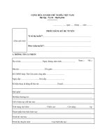 Phiếu đăng ký dự tuyển viên chức (mẫu theo nghị định 1612018)