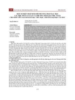 Một số biện pháp đổi mới phương pháp dạy học các học phần Lí luận và phương pháp dạy học toán cho sinh viên ngành Giáo dục tiểu học, trường Đại học Tây Bắc