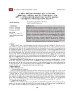 Sử dụng phương pháp dạy học nêu gương và phương pháp dạy học dự án trong dạy học môn tư tưởng Hồ Chí Minh ở các trường đại học trên địa bàn tỉnh Hải Dương hiện nay