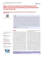 Nghiên cứu quy trình tạo dẫn xuất và định lượng một số loại đường trong nền mẫu thực phẩm bằng sắc ký khí với đầu dò ion hóa ngọn lửa (GC-FID)