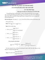 Giá trị lớn nhất và giá trị nhỏ nhất của hàm số chứa dấu trị tuyệt đối trần minh ngọc 