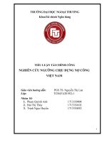 FTU_ NHÓM 10  đề tài 7  nghiên cứu ngưỡng chịu đựng nợ công