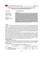 Thực trạng quản lí hoạt động giáo dục kĩ năng sống cho sinh viên trường Đại học Hồng Đức