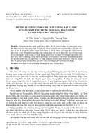 Một số giải pháp nâng cao chất lượng dạy và học kĩ năng nói tiếng Trung Quốc giai đoạn cơ sở tại Học viện Khoa học Quân sự