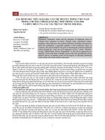 Xác định mục tiêu giáo dục giá trị truyền thống Việt Nam trong chương trình giáo dục phổ thông năm 2018 và biểu hiện của các giá trị này trong hội họa