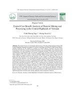Phân tích chi phí - lợi ích mở rộng hoạt động khai thác, chế biến khoáng sản bauxite Tây Nguyên