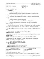 GIÁO ÁN VĂN 8 HK 2 ( Ngoc dạy  2017-2018)(tiet 73)