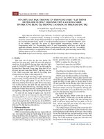 Tổ chức dạy học theo dự án trong dạy học “Lập trình hướng đối tượng” cho sinh viên cao đẳng nghề Tin học ứng dụng tại trường Cao đẳng Sư phạm Quảng Trị