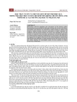 Học trực tuyến và một số gợi ý để hỗ trợ hiệu quả trong việc học trực tuyến cho sinh viên không chuyên tiếng Anh, trình độ A1 tại trường Đại học Sư phạm Hà Nội