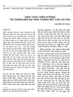 Hình thức diễn xướng tác động đến sự hình thành kết cấu ca dao